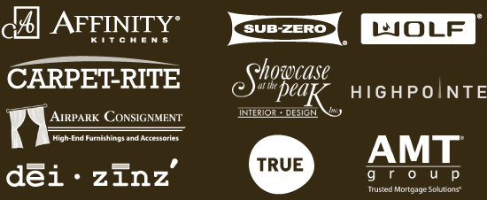 Presented by Affinity Kitchens, dei-zinz, Carpet Rite, Showcase at the Peak Interior Design, Highpointe, Airpark Consignment, Sub-Zero/Wolf, AMT Group and TRUE